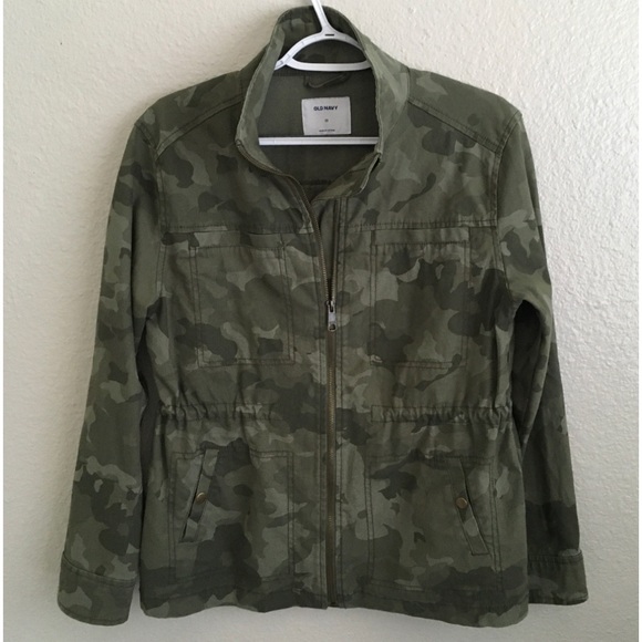 Old Navy Jackets & Blazers - NWOT Old Navy Olive Camo Jacket XS